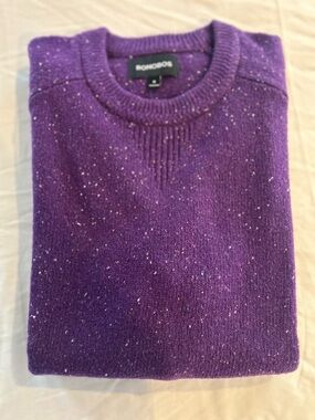 Bonobos Purple Flecked Crewneck Sweater